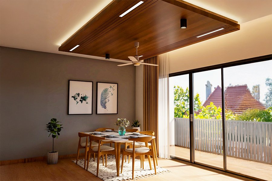 Wooden False Ceiling by Cheari Interior